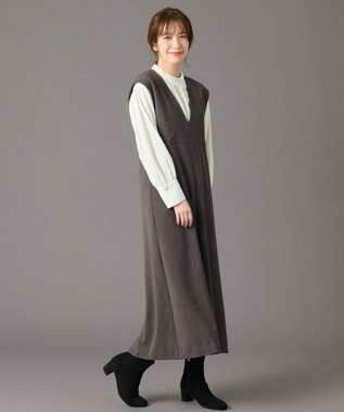 ANY 【洗濯機可】ライトツイードジャンスカ モカ