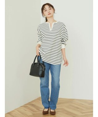 AMERICAN HOLIC スキッパーワッフルプルオーバー Border