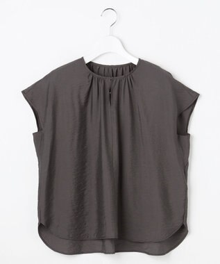 自由区 S 【セットアップ対応】エアリーツイルプルオーバー ブラウス ブラウン