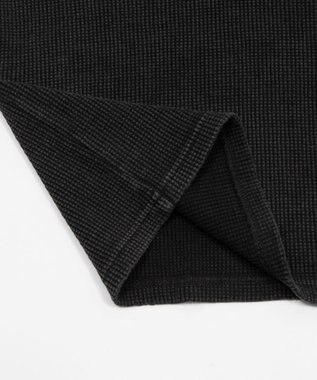 WEGO 【ユニセックス着用ITEM/MLサイズ展開】ワッフルヘンリーネックT（SS） ブラックその他
