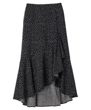 earth music&ecology アシメラッフルヘムスカート Pink