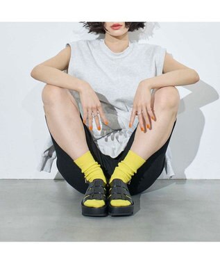 MODE ET JACOMO <MODE ET JACOMO>厚底グルカデザインウエッジサンダル ブラック