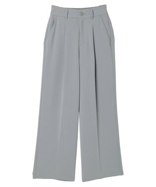 earth music&ecology タックストレートパンツ Light Gray