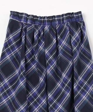 ANY KIDS チェック柄 スカパン ブルー系