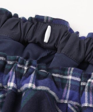 ANY KIDS チェック柄 スカパン ブルー系