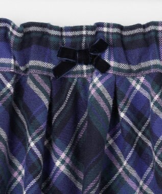 ANY KIDS チェック柄 スカパン ブルー系