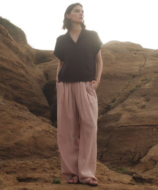 BEIGE， NADIA / ストレッチ スキッパーニット Bordeaux