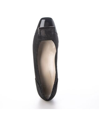 Riz raffinee <Riz raffinee>【3E】ローヒールスクエアパンプス ブラックメタリック