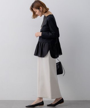 23区 【先行予約】ナチュラルコットンベア シアードッキング カットソー ブラック系