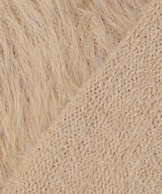 ANY L ロングシャギーニットベスト ベージュ