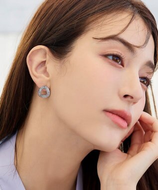 Tiaclasse 【金属アレルギー対応】ウェーブサークルピアス シルバー