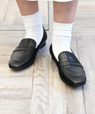 Pointer 日本製 本革シンプルローファー ブラック