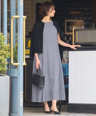 自由区 【洗える・XSサイズあり】アラベスクプリント  ワンピース ブーケンビリア