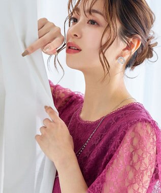 Tiaclasse 【金属アレルギー対応】ウェーブサークルピアス シルバー