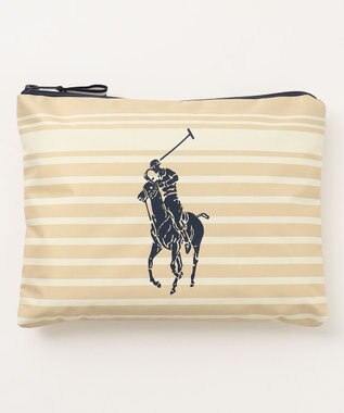 MOONBAT POLO RALPH LAUREN レインポンチョ 透湿撥水 マリンボーダー ベージュ