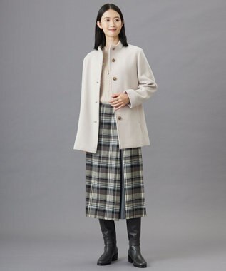J.PRESS LADIES L 【洗える】WOOL BLEND AIR クルーネック ニット ベージュ系