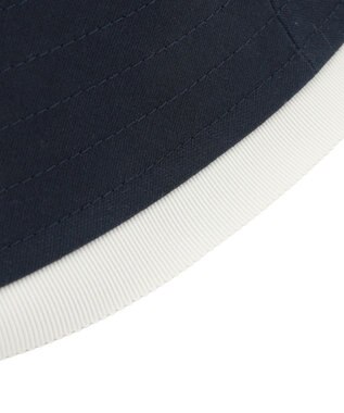 TOCCA 【サイズ調整可】TRIM RIBBON BUCKET HAT コットン バケットハット ネイビー系