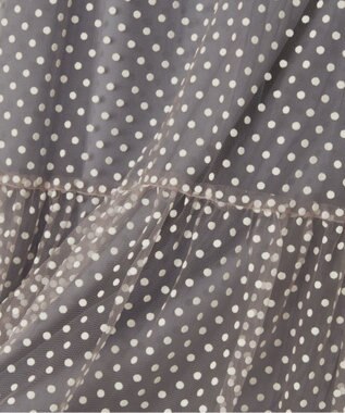 GRACE CONTINENTAL フロッキーチュールスカート グレー