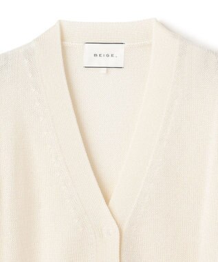 BEIGE， SPESSARTINE / Vネッククロップドカーディガン Ecru
