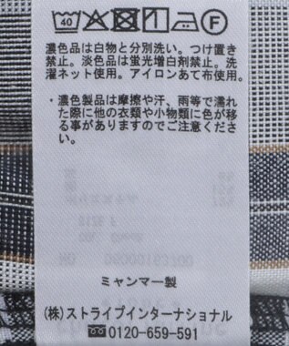 Green Parks 綿麻混裾ドロスト開襟シャツジャケット Check