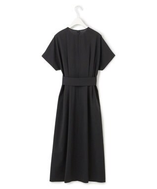 ICB L 【接触冷感・吸水速乾・防シワ・UVケア・洗える】 エステルドライトロ ワンピース ネイビー×ブラック系