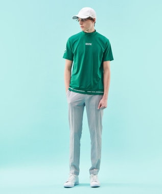 23区GOLF 【MEN】【吸水速乾/UVカット】ストレッチメッシュモックネックシャツ パイングリーン系