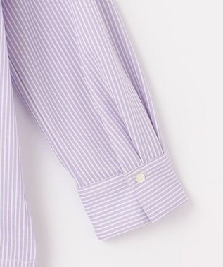 J.PRESS LADIES 【WEB限定カラーあり】ストライプジャカード バンドカラー カットソー ラベンダー系1