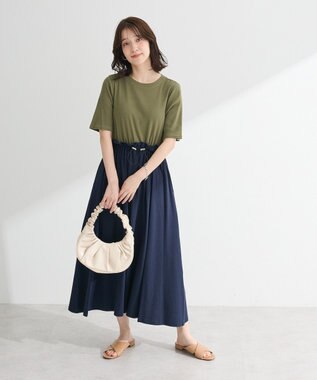 Green Parks ・ＳＵＧＡＲ　ＳＰＯＯＮ半袖リブドッキングワンヒ Khaki