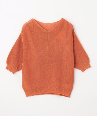ANY 【洗濯機可能】ドライタッチニットプルオーバー オレンジ