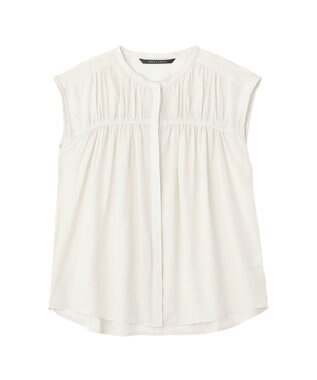 YECCA VECCA <<接触冷感>>フレンチスリーブギャザーブラウス Off White