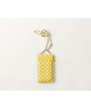 MIYABIYA La quoh with kirakaracho 南蛮七宝プリントレザー スマホポシェット 菜の花(イエロー)