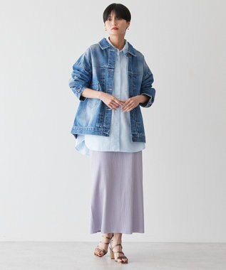 AMERICAN HOLIC 【WEB限定】針抜きテレコタイトスカート Purple