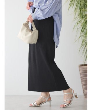 AMERICAN HOLIC 【WEB限定】針抜きテレコタイトスカート Black