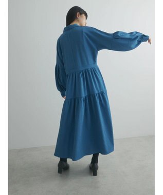 Green Parks armonia. ジャガードシャツワンピース Blue