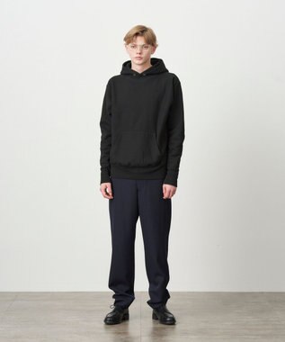 ATON GARMENT DYE URAKE | フーディースウェット - UNISEX BLACK