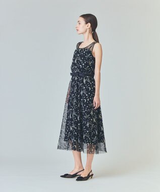 GRACE CONTINENTAL スペースembチュールドレス ブラック