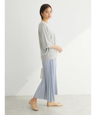 Green Parks プリーツスカート Blue Gray