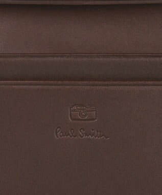 Paul Smith ベジタンストライプトリム 名刺入れ ダークブラウン