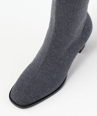 steppi 【洗える】ウール混 ストレッチブーツ グレー