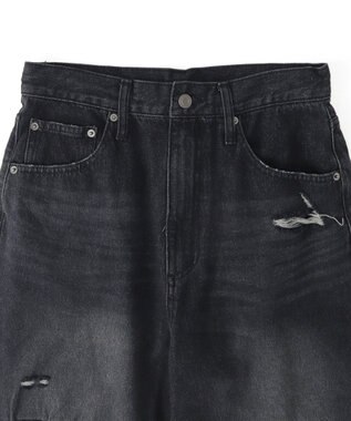 WEGO スーパーバギーダメージデニムパンツ デニムブラックソノタ