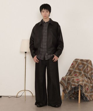 WEGO PUダブルZIPブルゾン ブラック