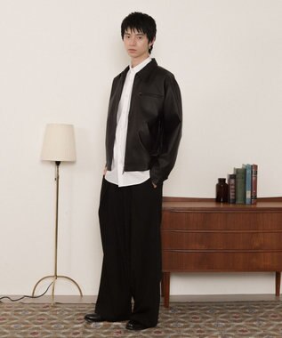 WEGO PUダブルZIPブルゾン ブラック