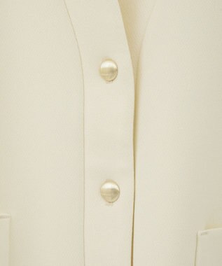 YECCA VECCA 金釦カットジョーゼットカーディガン Ivory