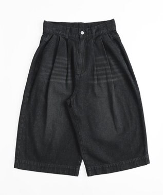 WEGO クロップドワイドデニムパンツ デニムブラックソノタ