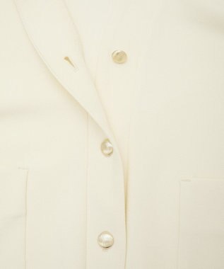 YECCA VECCA 金釦カットジョーゼットカーディガン Ivory