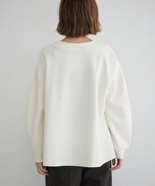 YECCA VECCA 金釦カットジョーゼットカーディガン Ivory