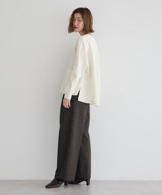 YECCA VECCA 金釦カットジョーゼットカーディガン Ivory