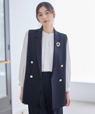 ANY イージーケアライトストレッチジレ ネイビー