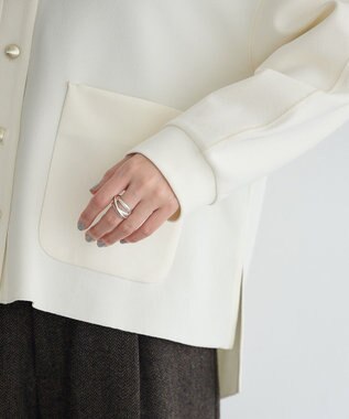 YECCA VECCA 金釦カットジョーゼットカーディガン Ivory