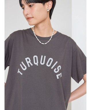 AMERICAN HOLIC ＴＵＲＱＵＯＩＳＥロゴカットプルオーバー Charcoal Gray